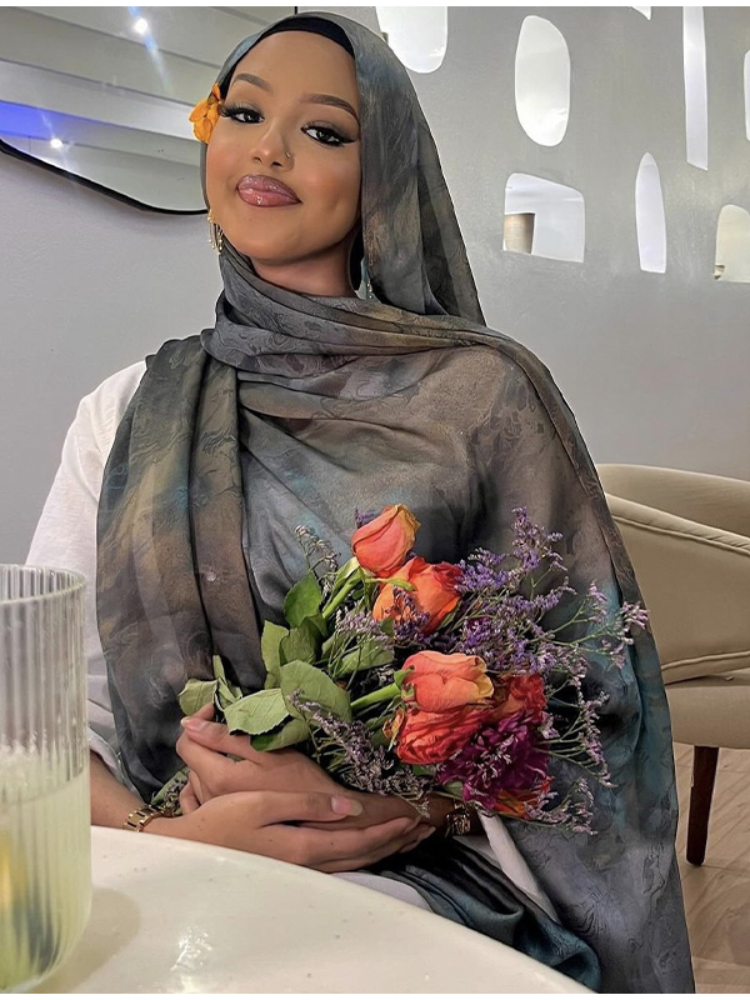 Foulard Hijab Dégradé Ombré pour Femme, Léger et Doux, Bandana Musulman, Accessoire Cheveux Polyvalent pour le Quotidien