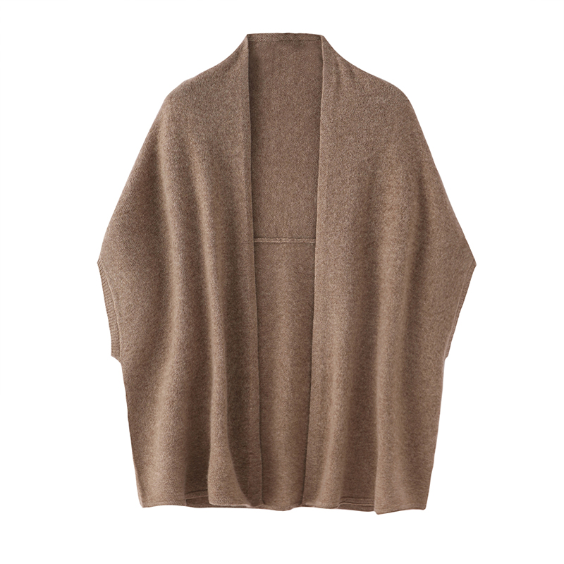Châle en Cachemire 100% Laine pour Femme, Longue Écharpes Chaudes d'Hiver, Hijab Solide, Cardigan Rond pour Adulte