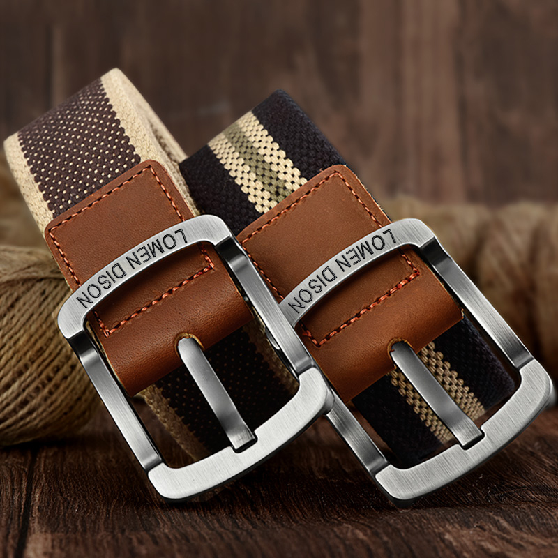 Ceinture pour hommes et femmes, boucle à aiguille, ceinture en toile, ceinture cargo décontractée, version coréenne de la marée, étudiant masculin, ceinture d'extérieur pour jeunes