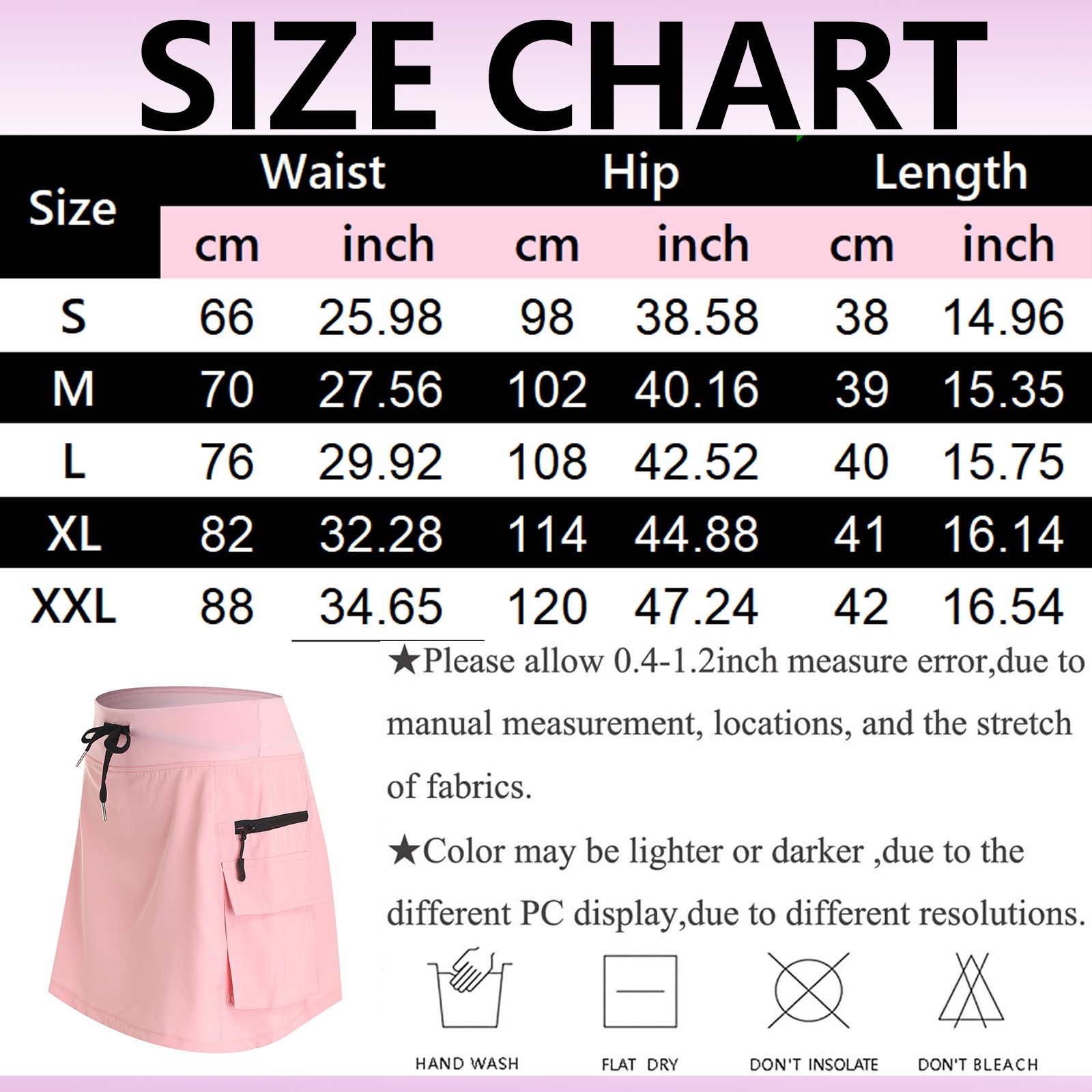 Jupes cargo 2-en-1 pour femmes avec short intégré, taille haute élastique, pour le tennis, le sport, l'entraînement, la randonnée, et les tenues décontractées – Vêtements pour femmes