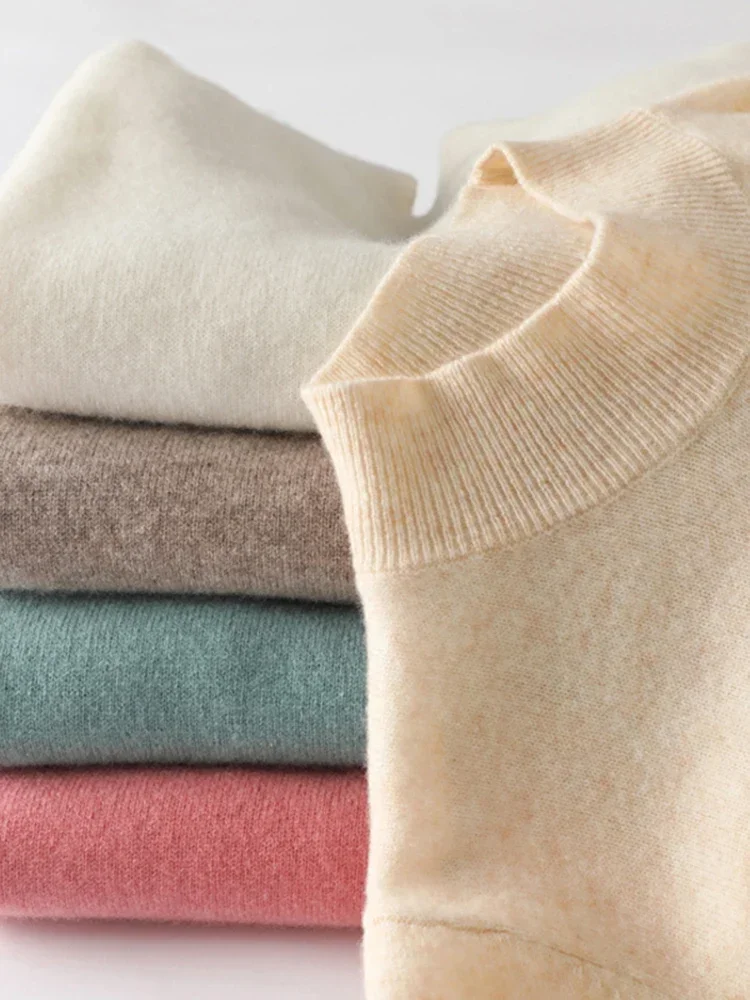 Pull en tricot à manches longues pour femme, chemise inférieure, Slim, col roulé, chemisier doux, nouvelle collection automne hiver 2026