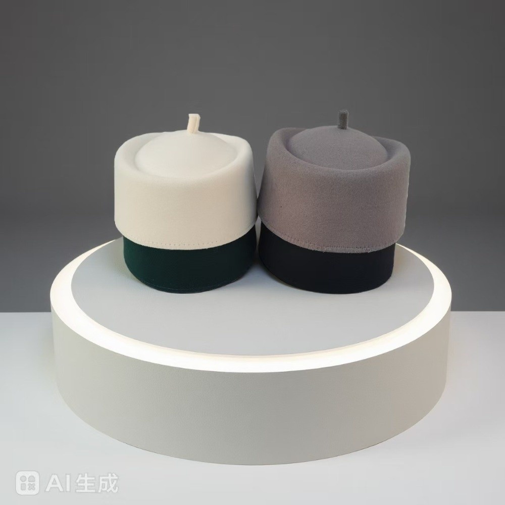 Chapeau de prière ethnique en feutre de coton tendance, doux et multicolore, chapeau traditionnel de mariage pour hommes musulmans