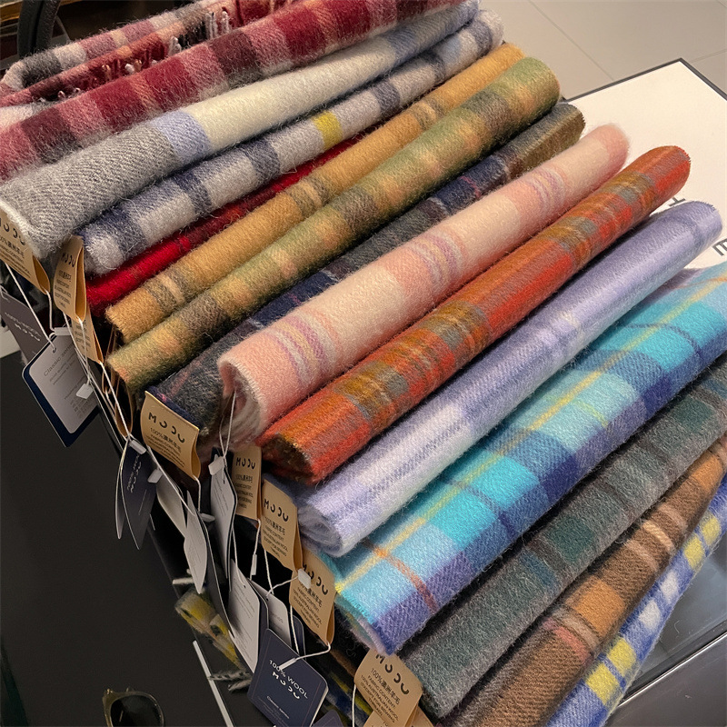 Écharpe Chaude en Latex Doux et Solide, 100% Laine, Polyvalente, pour Couple, Pashmina, Couverture, Châles et oh, Nouvelle Collection Hiver