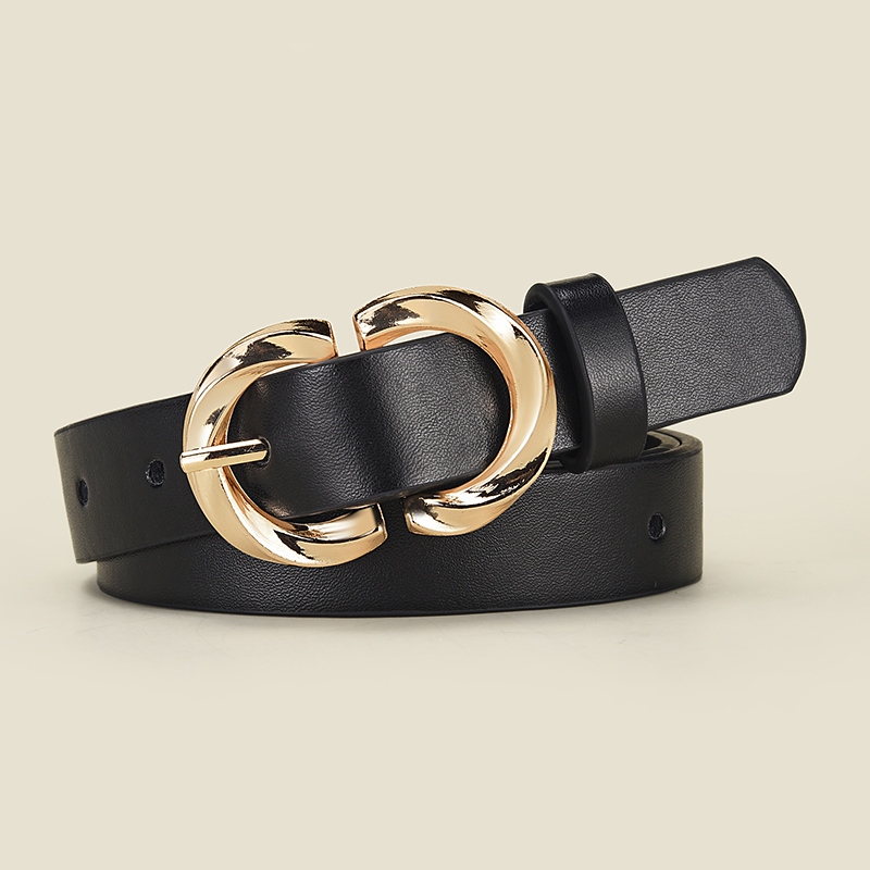 Ceinture à boucle ronde pour femmes, Simple, associée à une jupe, accessoires en jean, ceinture de Banquet, cadeaux