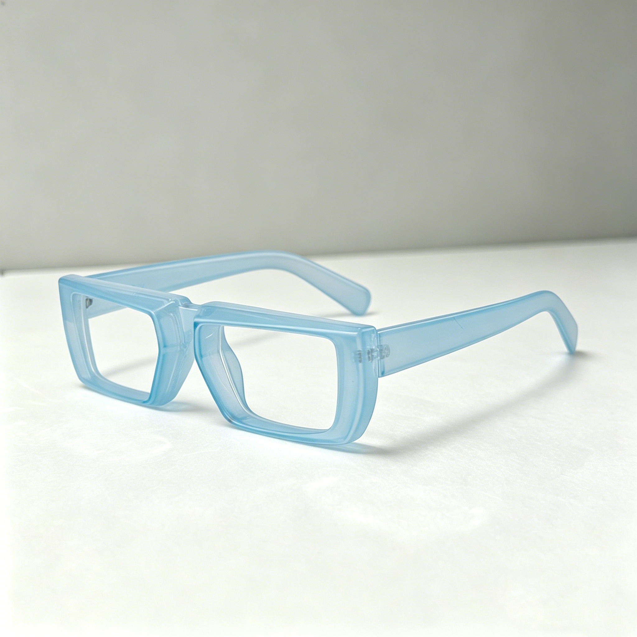 Lunettes carrées surdimensionnées, anti-lumière bleue, à grande monture, pour myopie, à verres plats, transparentes