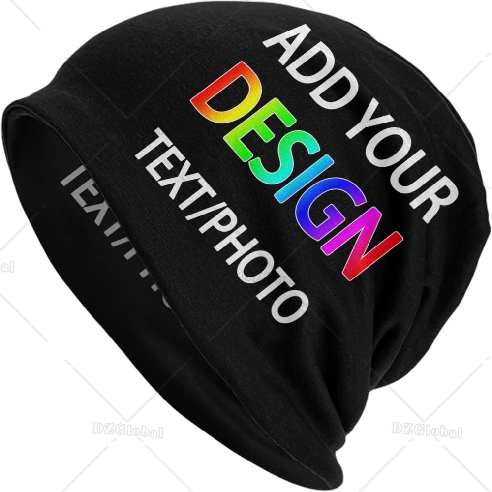 Bonnet ample personnalisé avec texte et photo personnalisés, chapeau de chimio, vêtements de sauna pour cancer, chapeaux avec écharpe, bonnet de nuit avec votre propre design