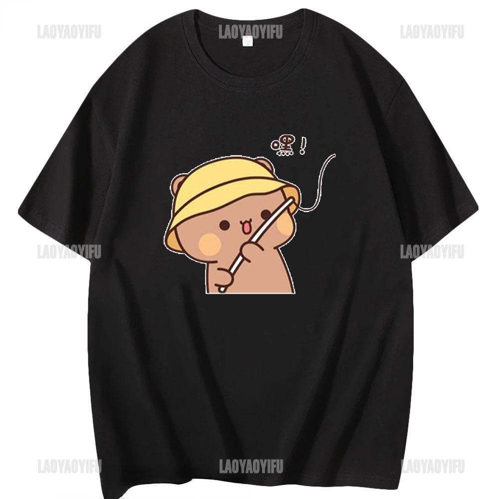 T-shirt Kawaii Bubu Dudu pour fille, t-shirt ours Panda de dessin animé, vêtements pour femmes, mode Harajuku, T-shirt Kawaii pour femmes, vêtements Y2K