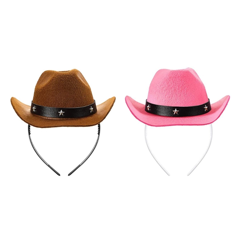 Bandeau fête Cosplay, Mini chapeau Cowboy, bandeau Costume d'halloween, coiffure pour adultes adolescents,