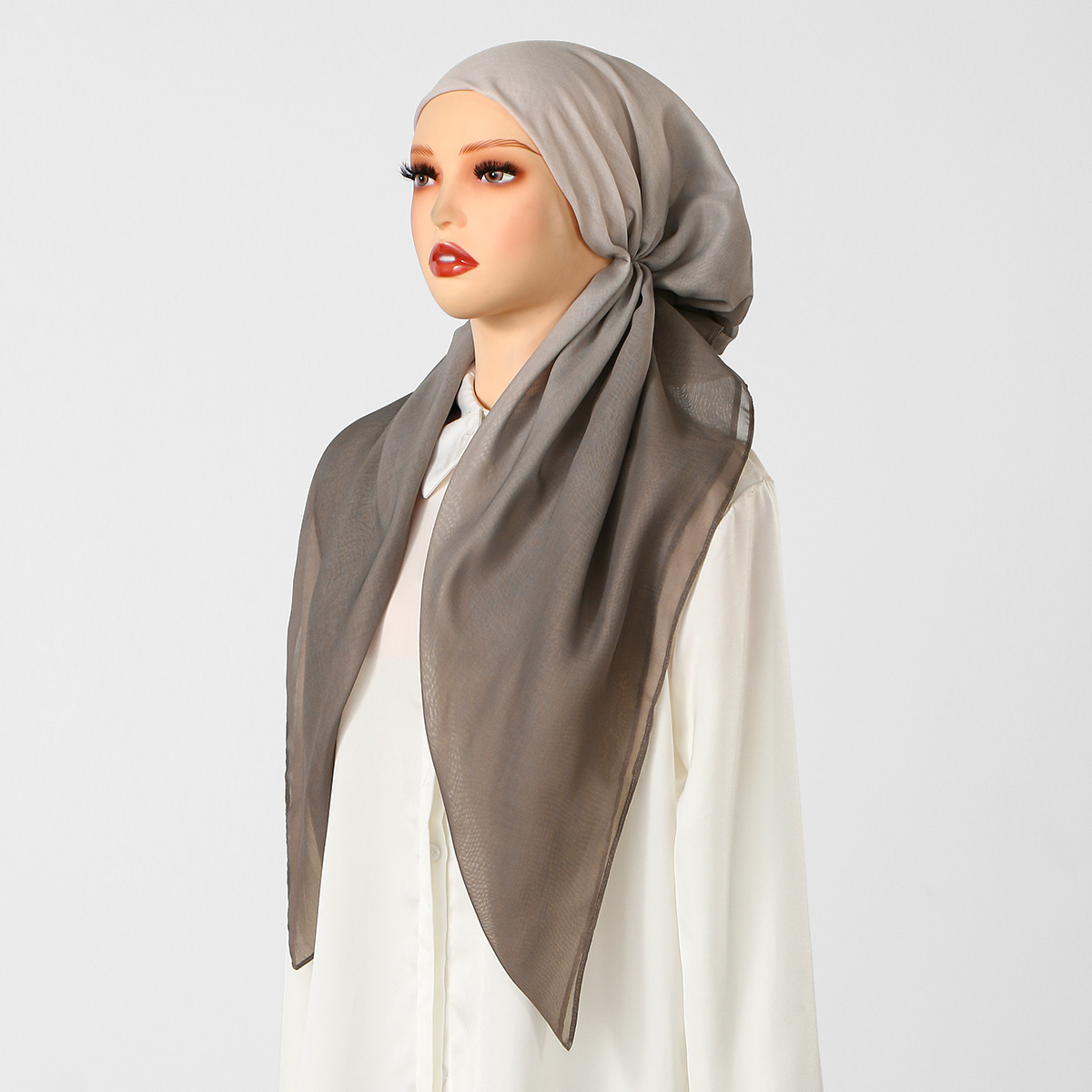 Bonnet hijab instantané en viscose imprimé dégradé de qualité supérieure pour femmes, design tendance, long, doux, élastique, turban islamique, bonnet hijab pour l'Aïd.