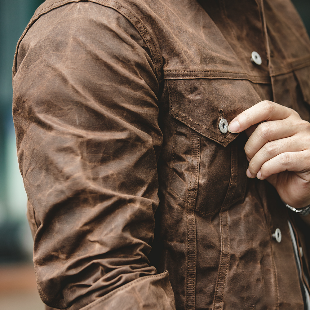 Maden Amekaji-Veste Rétro Cirée à l'Huile pour Homme, Uniforme Militaire en Toile de Coton, observateur, Décontracté, Travail, Style Safari, Vêtements CombMan