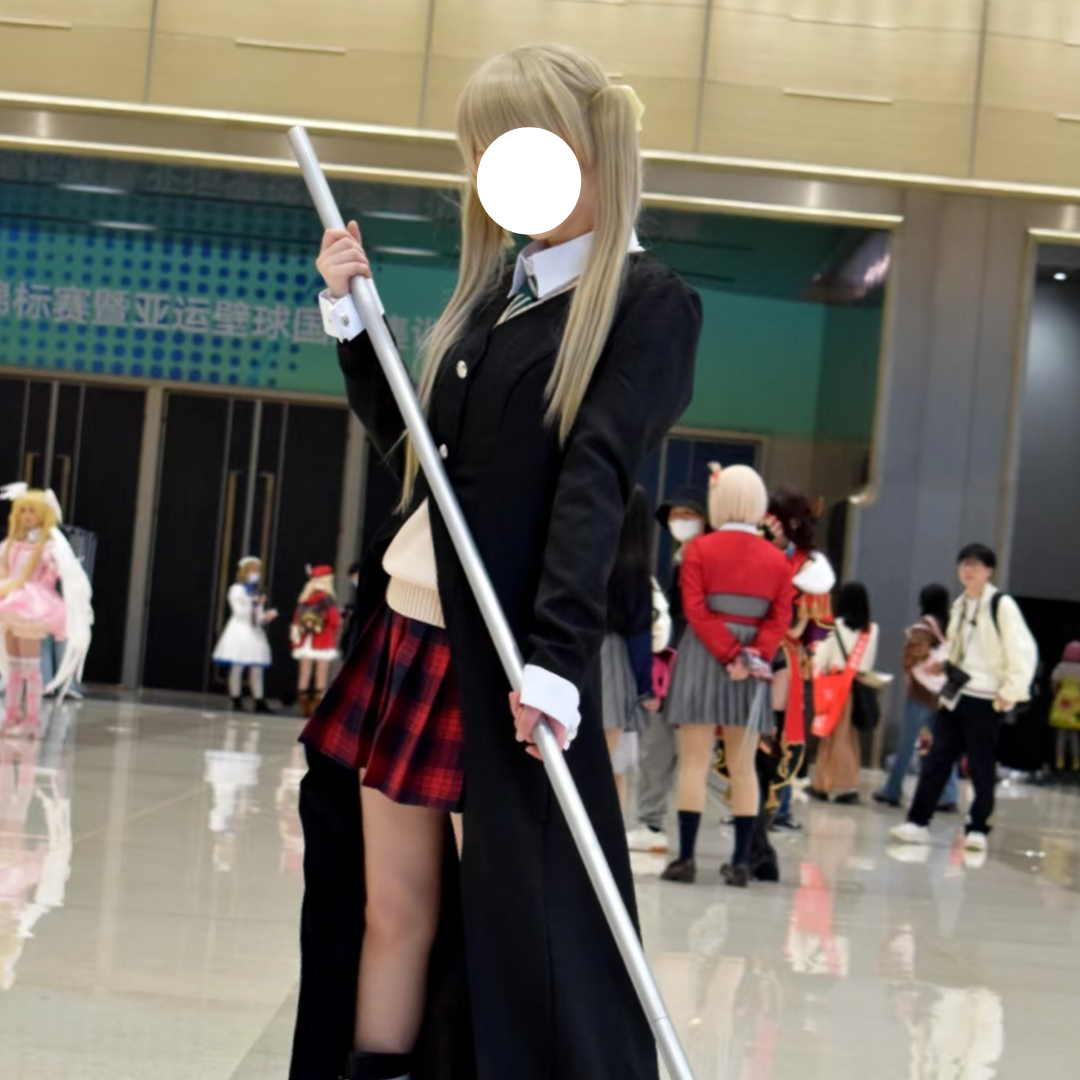 Costume de cosplay Maka Albarn, uniforme scolaire JK de l'anime Soul Eater, ensemble complet avec perruque, jupe, accessoires, manteau long, tenue de jeu de rôle
