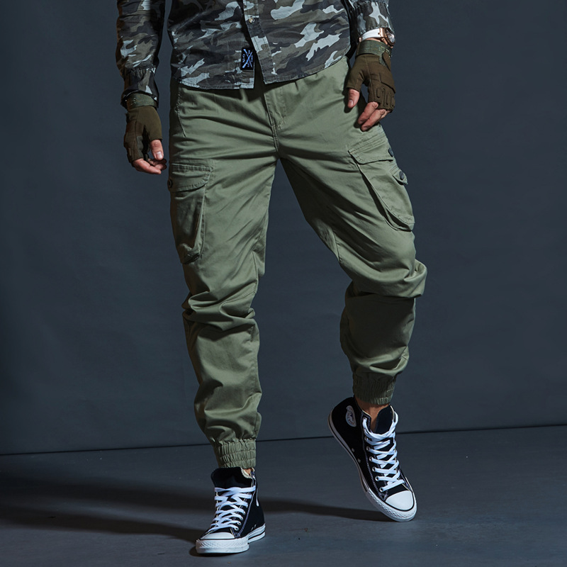 Haute qualité kaki pantalons décontractés hommes tactiques Joggers Camouflage Cargo pantalon multi-poches mode noir armée pantalon vêtements de travail