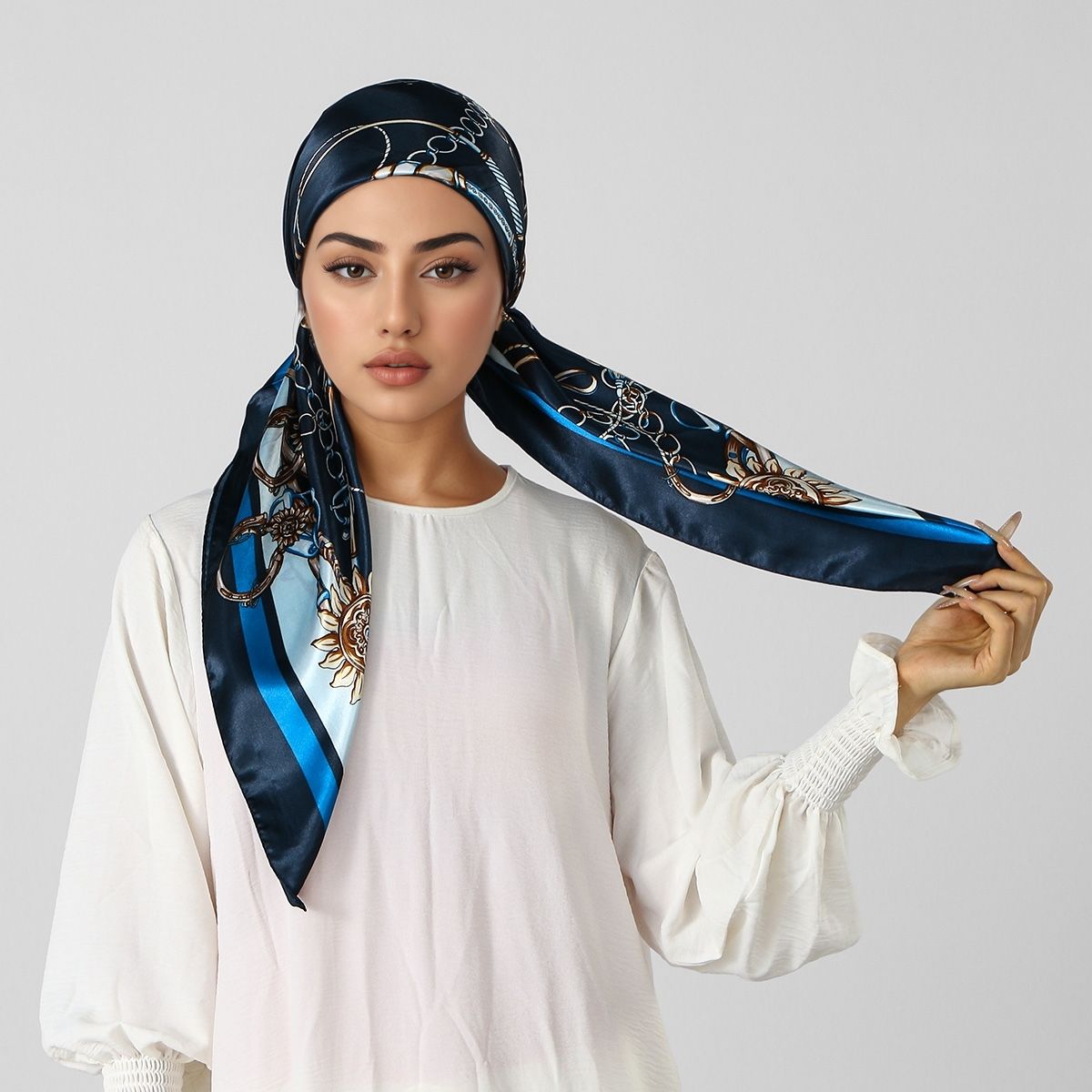 Nouveau Hijab Instantané Musulman, Bonnet Imprimé en Soie Satinée, Turban, Foulard, Bandeau Élastique pour Dormir, Bandana