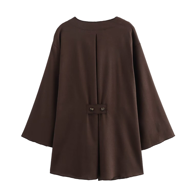 Kimono en lin croisé à manches longues pour femmes, col en V à lacets, chemise d'été décontractée, élégant