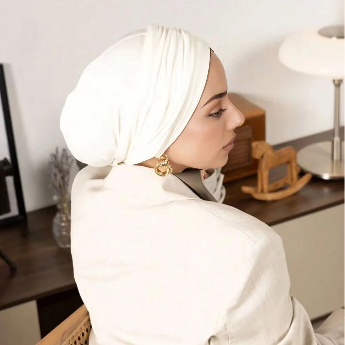 Nouveau sous-hijab musulman 2026, couleur unie, bonnets sous-hijab tendance, hijab instantané, bonnet turban extensible doux, sous-hijab islamique