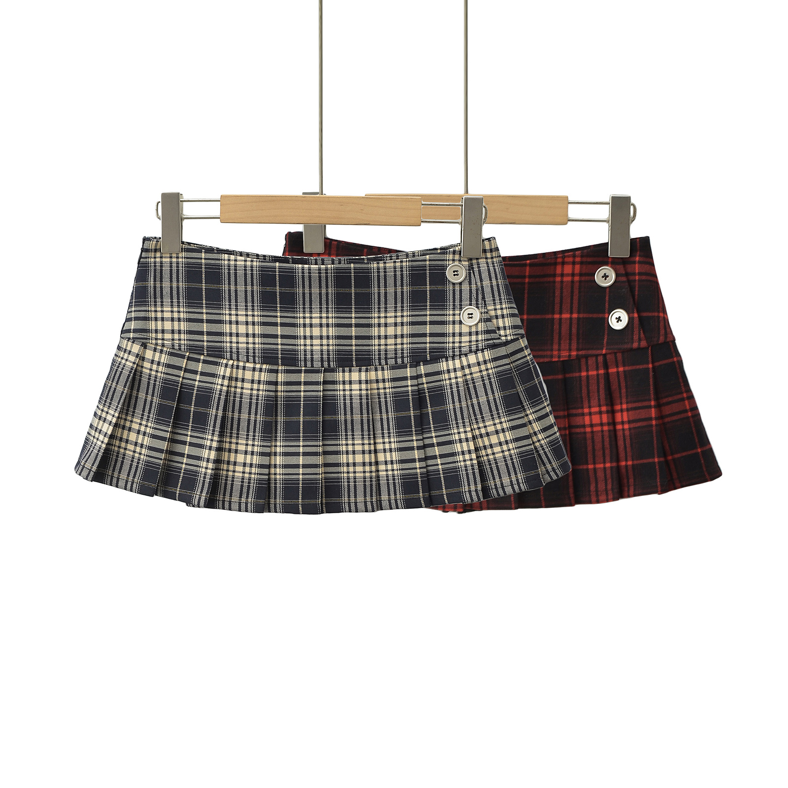 Mini jupes d'été pour femme, jupes à carreaux vintage de mode coréenne pour femmes, jupes y2k, jupes plissées à carreaux rouges, style preppy