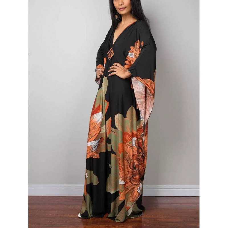 Robe de plage artisanale ample pour les vacances, protection solaire, maillot de bain en polyester pour femme, idéal pour les sports nautiques