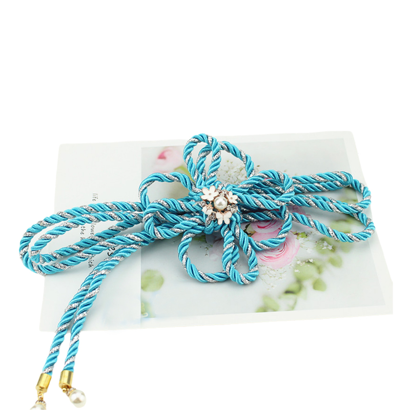 Ceinture de peignoir Kimono japonais, pétales tissés à la main, nœud propieux, décoration de perles, taille Obi, accessoires de ceinture, broche