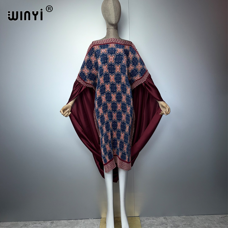 Robe longue plissée WINYI Boho Africa, style décontracté, élastique, pour la plage, abaya musulmane pour femmes, robe de soirée de luxe Dubaï, pour les vacances