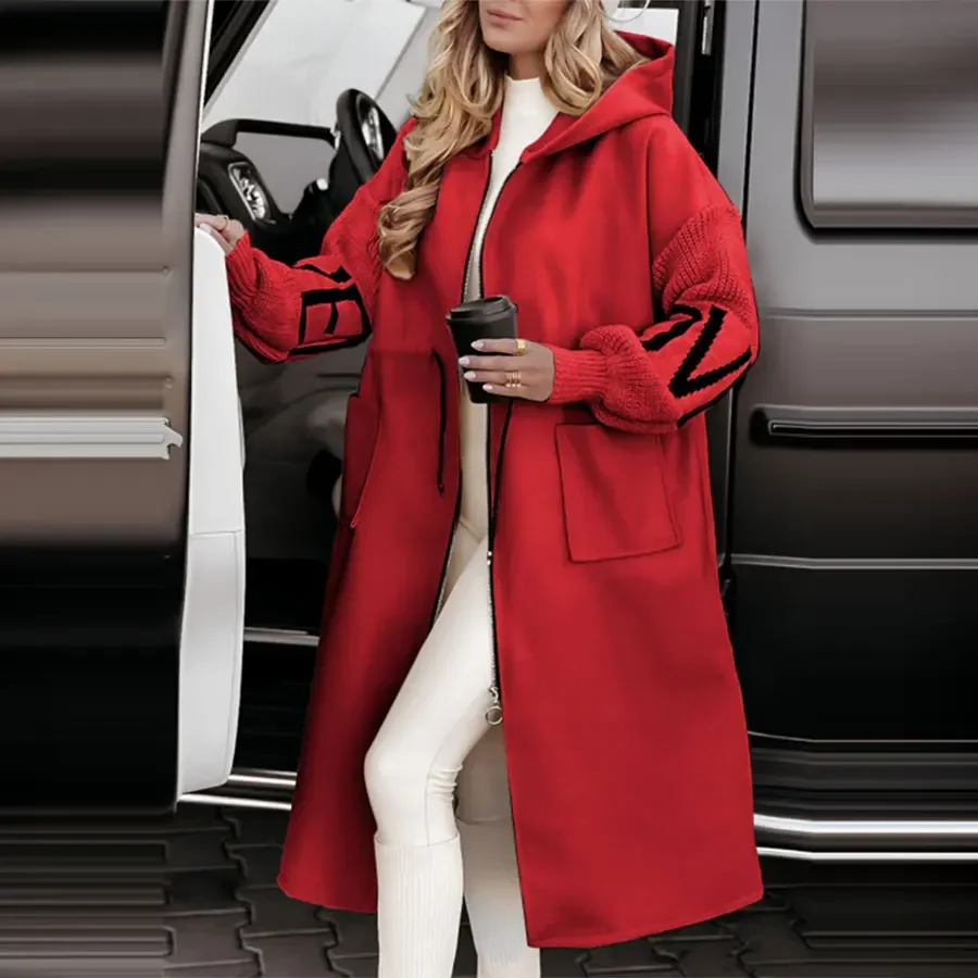 Manteau parka long pour femme, blanc, à capuche, épais et chaud, nouvelle collection printemps, élégant, décontracté, tendance, vêtements pour femmes