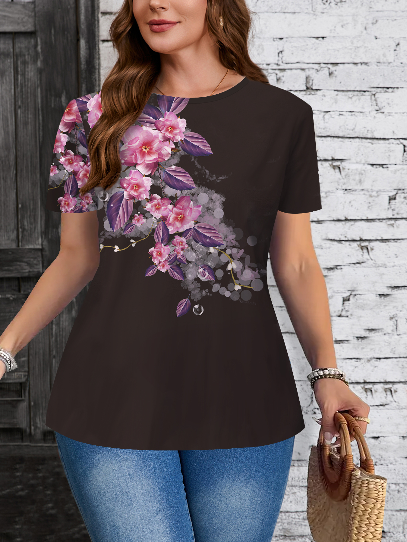 Grande taille élégant décontracté femme T-Shirt mode ample T-Shirt femme tempérament à manches longues T-Shirt vacances week-end