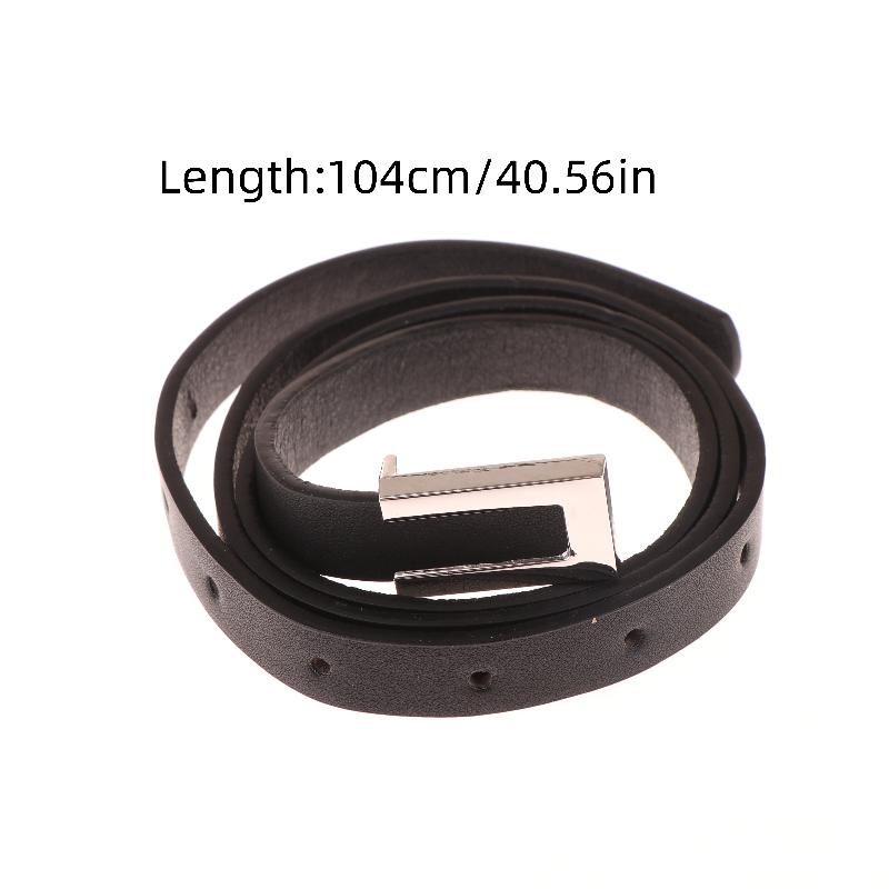 Nouvelle ceinture fine pour femme, boucle en métal noir, or, argent, ceinture décontractée en cuir PU, ceinture de taille pour pantalon, robe, décoration