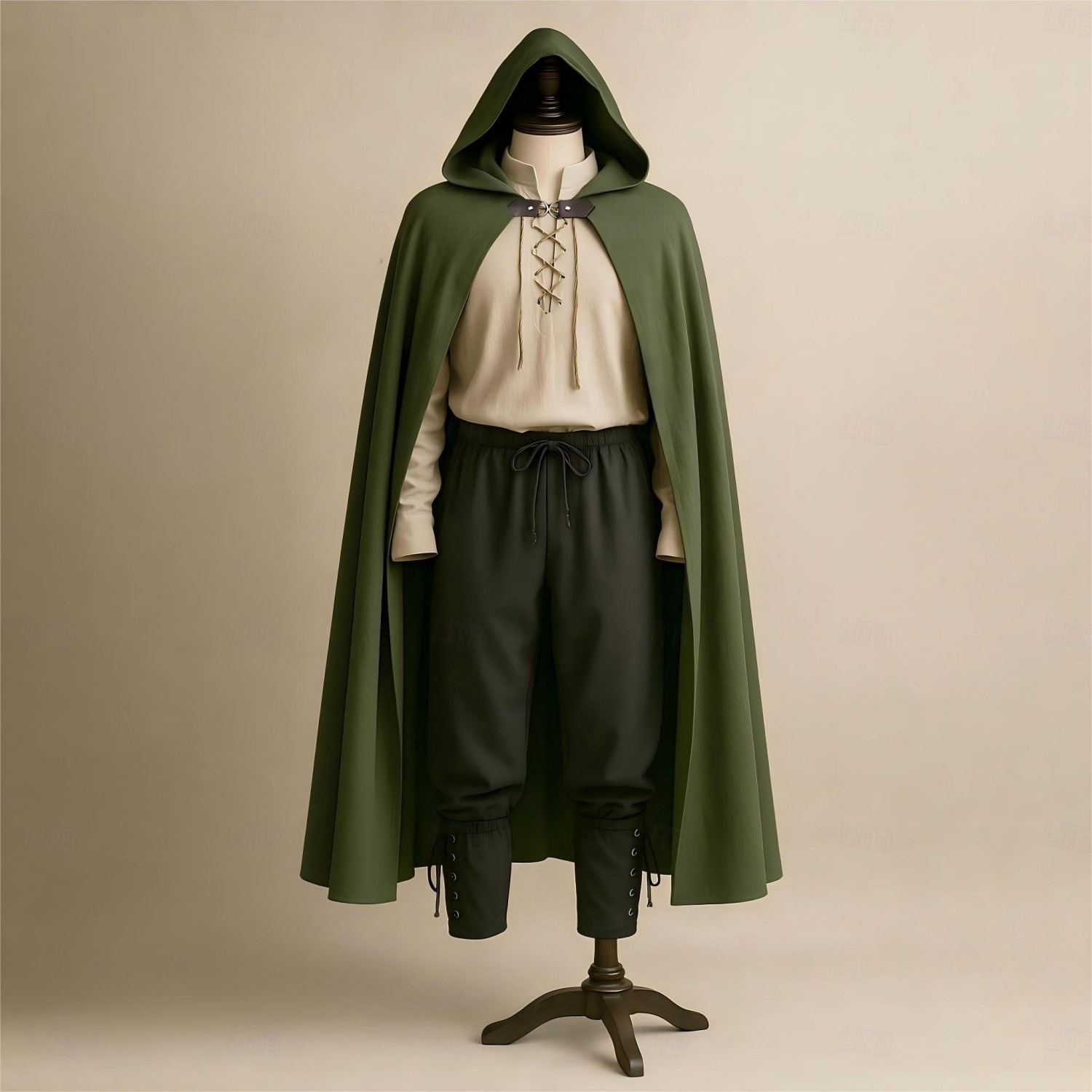 Ensemble de costumes médiévaux et de la Renaissance, cape, tenue de viking, costume de ranger, déguisement pour homme, viking, Halloween, carnaval, performance, LARP