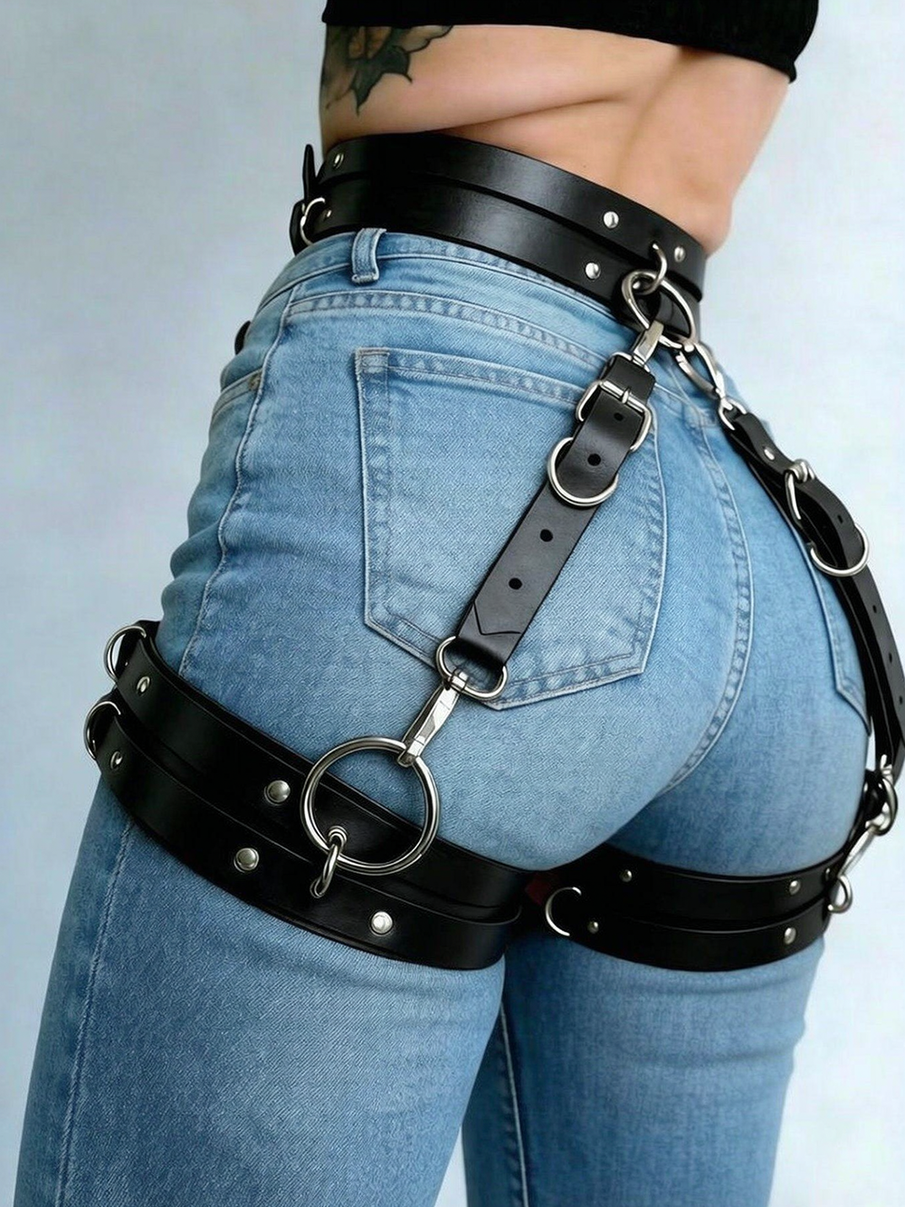 Ceinture en cuir Pu pour femmes, Style de rue, Cool, Punk Rock, avec jambe, jean, ceinture décorative, accessoire pour vêtements gothiques