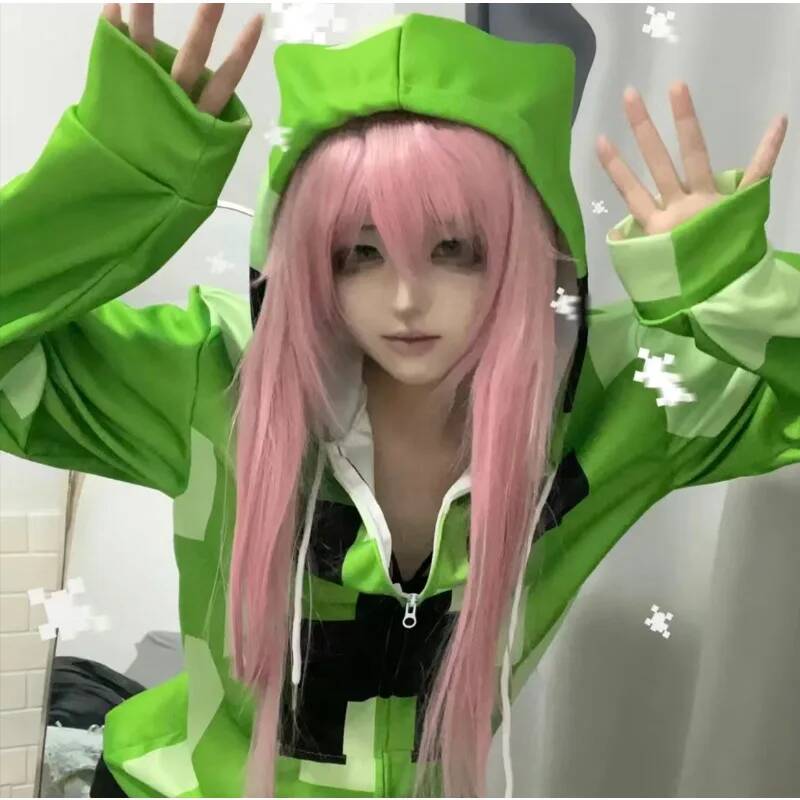 Costume de cosplay de jeu, manteau vert, vêtements mignons pour femmes, tenues quotidiennes, vêtements de vacances, manteaux d'Halloween, déguisement de fête de carnaval