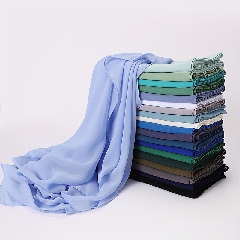 110*110 cm mousseline de soie carré Hijabs écharpe pour femme musulman Turban chapeau Islam foulard femmes plaine voile Jersey Hijabs Ramadan