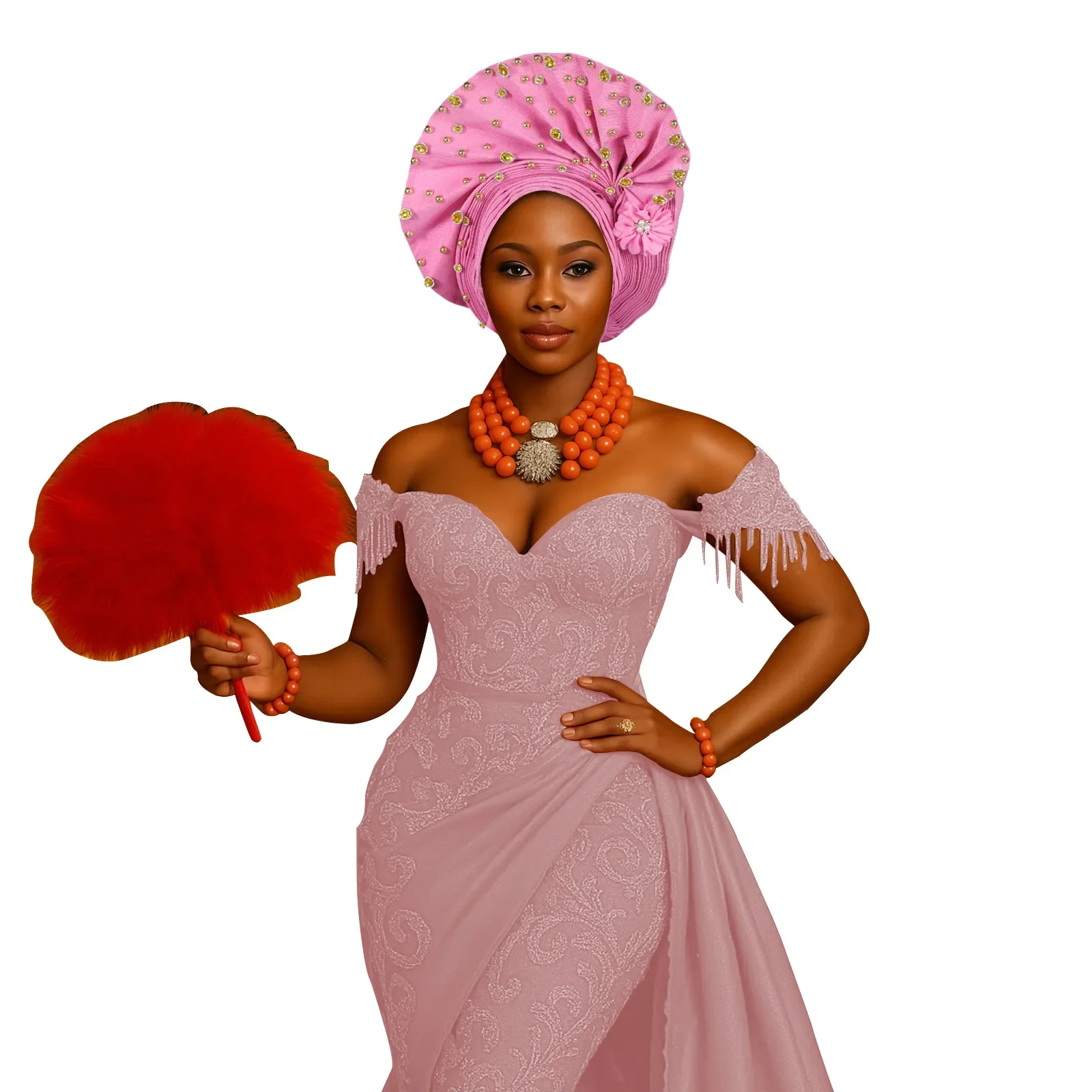 Foulard africain de luxe pour fête de mariage, couvre-chef Auto Gele, casquette Turban déjà faite pour femmes, Bonnet nigérian, Hijab, chapeau enveloppant la tête