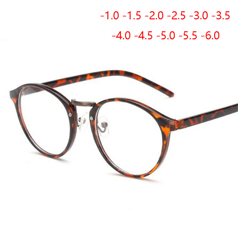 Lunettes rondes rétro pour hommes et femmes, ultra légères, pour myopie, verres finis -1 -1.5 -2 -2.5 -3 -3.5 -4 -4.5 -5 -6