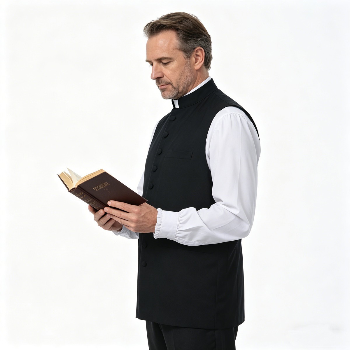 Veste de clergé pour homme, veste de pasteur catholique, gilet de prédicateur, veste de clergé pour homme