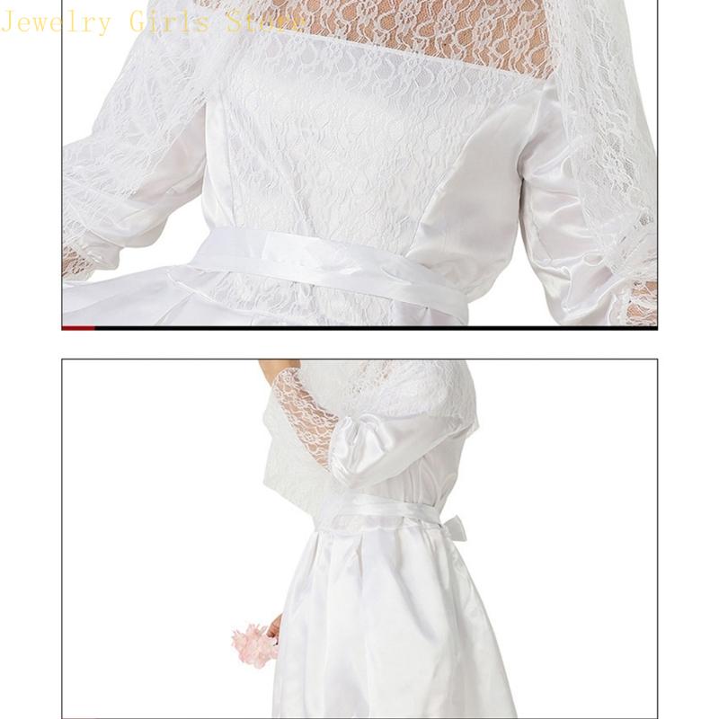 E56f Men Robe mariée Funny Bride Costume Costume Funny Novelty Fancy Dishing Outifts