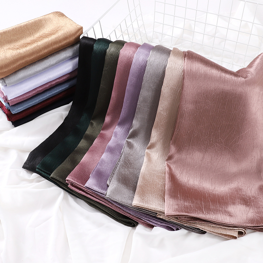 Hijab en mousseline de soie pour femmes, foulards de luxe, bandana, bandeau, châle, turban chic pour femme musulmane, hijabs