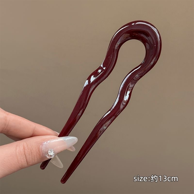 Nouvelle Pince à Cheveux en U pour Femme, Épingle à Cheveux en Acétate Effet Écaille de Tortue, Design Géométrique, Accessoire de Coiffure, Bâtonnets à Cheveux pour Fille