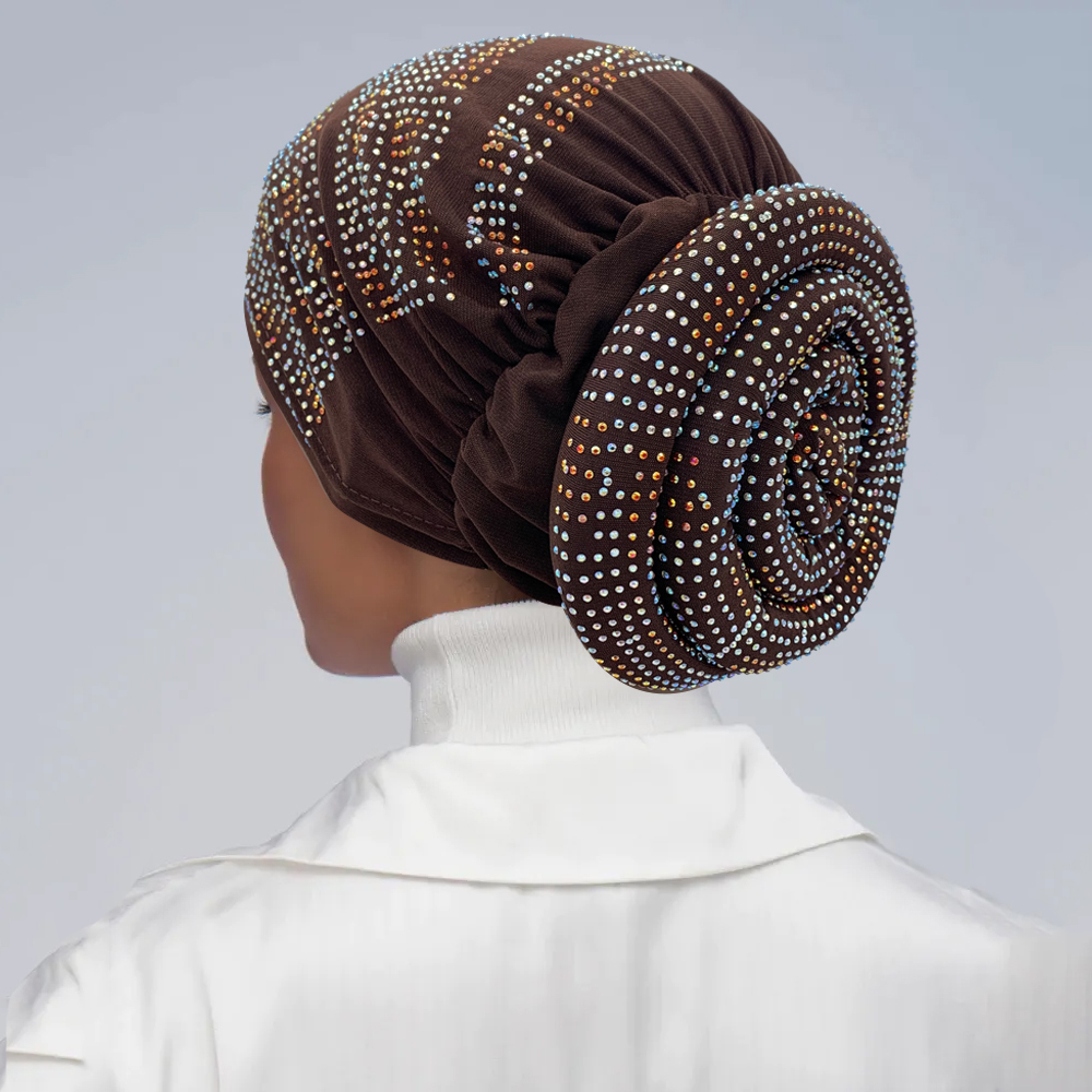 Casquette Turban respirante d'été pour femmes musulmanes sous écharpe casquette dame africaine bandeau Bonnet