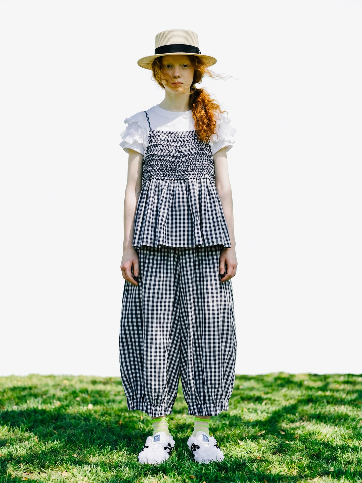 Vêtements féminins, pantalons pour femmes, pantalon bleu à carreaux, taille haute, taille élastique, coupe ample, décontracté, bas pour femmes.