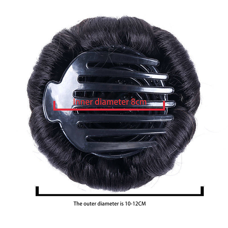 Chignon synthétique avec strass colorés et brillants pour femme, pince à cheveux en forme de bourgeon, pince à queue de cheval réaliste, outils de coiffure