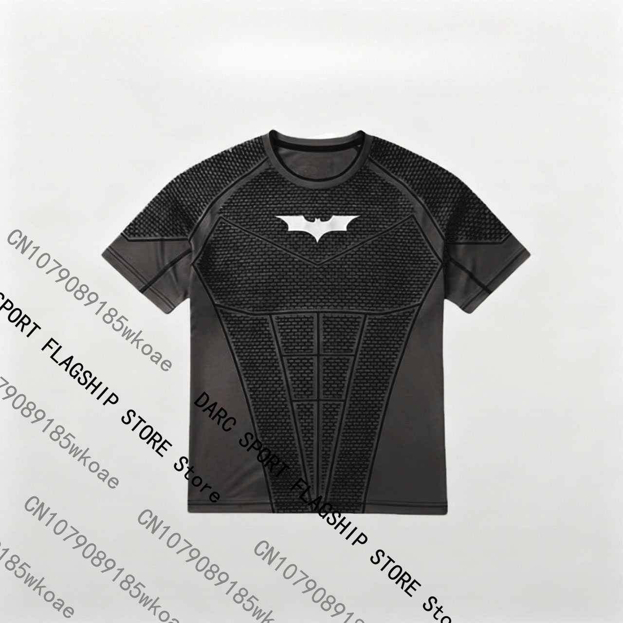 T-shirt de sport pour hommes, haut de sport, course à pied, Fitness, respirant, séchage rapide, motif chauve-souris, manches courtes, classique, tendance, Style de rue