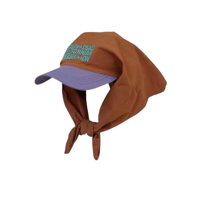 Casquette triangulaire pour femme, foulard coréen avec sangle, visière solaire hip-hop, motif pastoral, confortable pour un usage quotidien