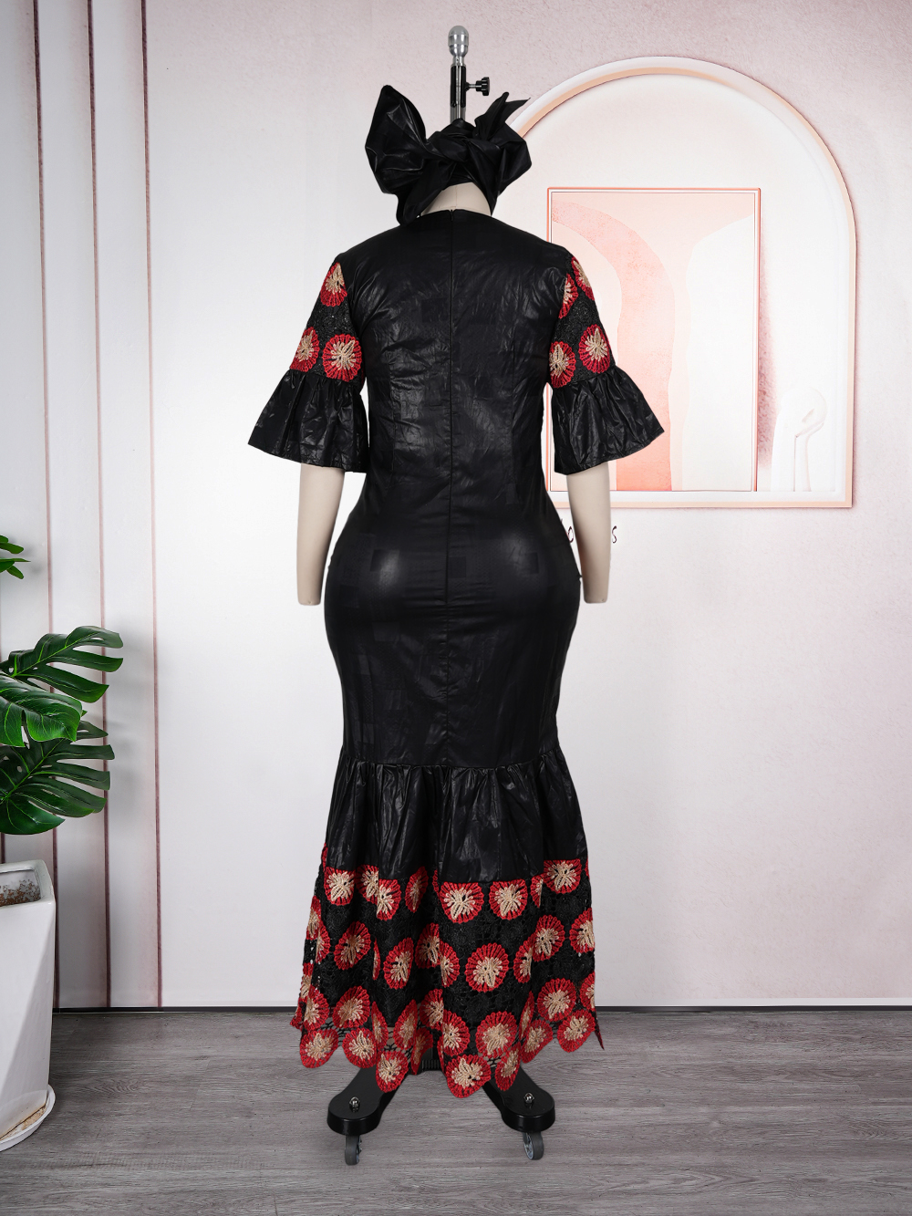 Robes longues de soirée africaines grande taille pour femmes 2026 – Nouvelle robe de luxe brodée Bazin élégante pour mariage musulman turc