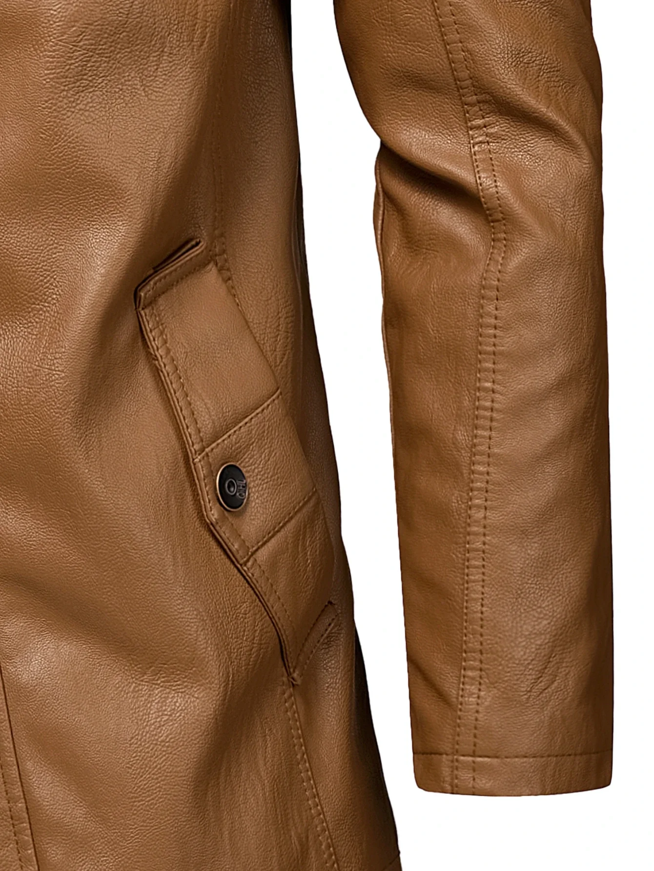 Manteau long pour homme, style décontracté anglais, veste en cuir vintage, parka pour homme, mode automne, veste en cuir longue et chaude avec poches pour homme