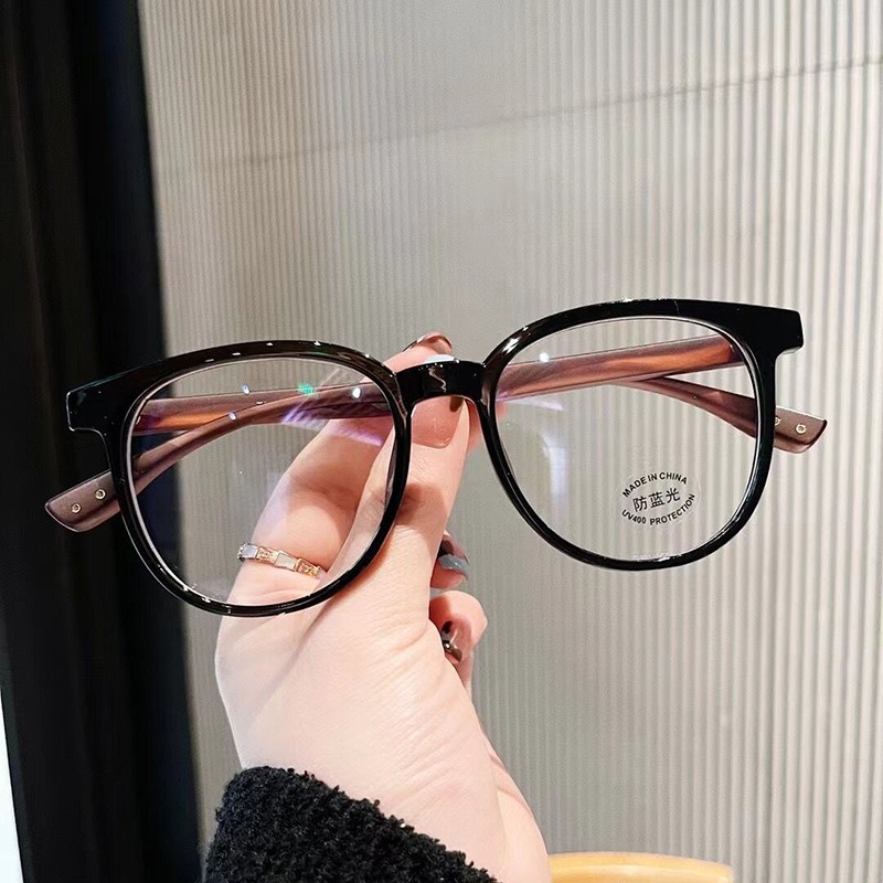 Lunettes carrées tendance, monture complète, pour femmes, style rond en bois, verres optiques, lunettes de vue féminines
