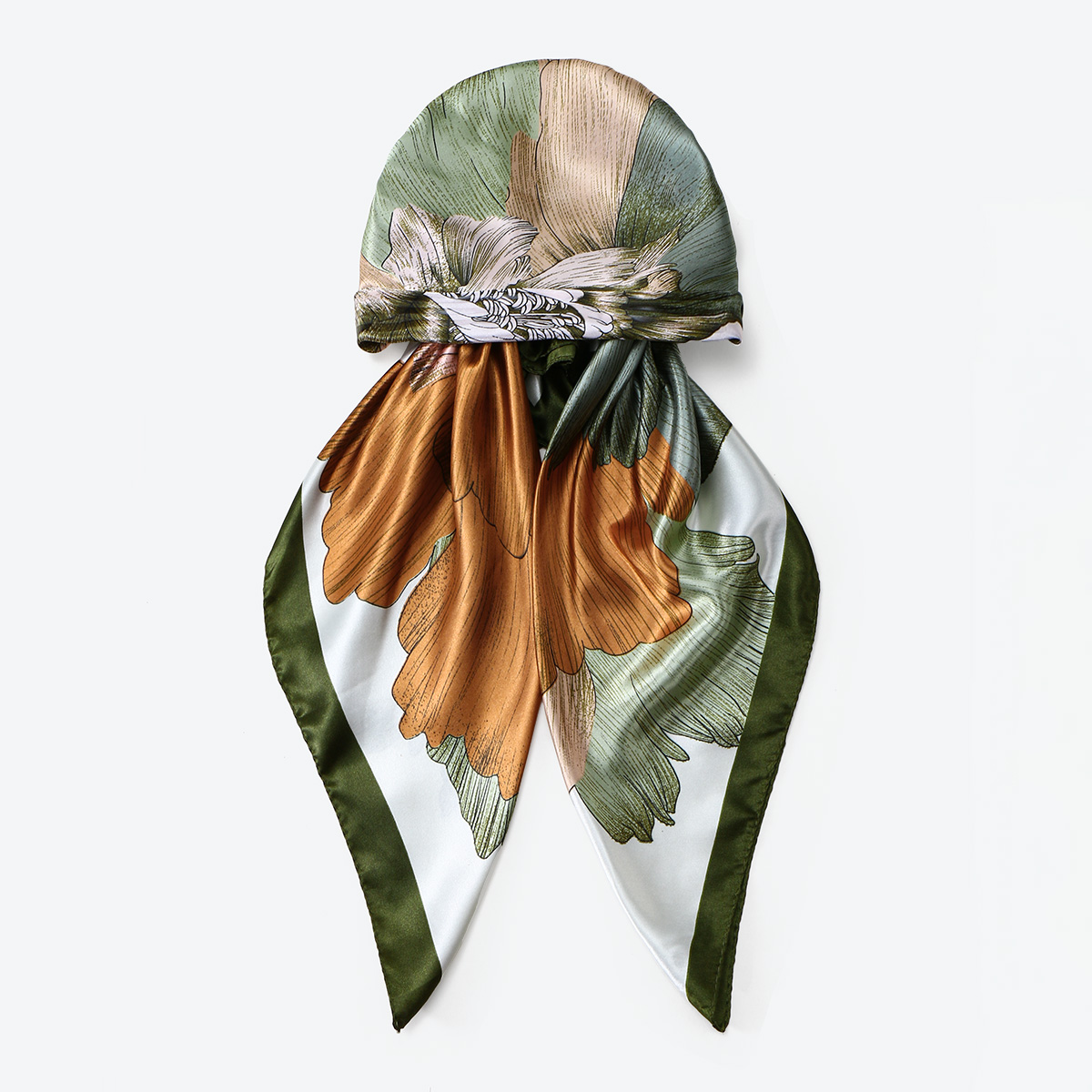 Hijab imprimé tendance pour femmes, carré en satin de soie, bonnet antidérapant, châle hijab musulman en satin de soie, foulards doux imprimés