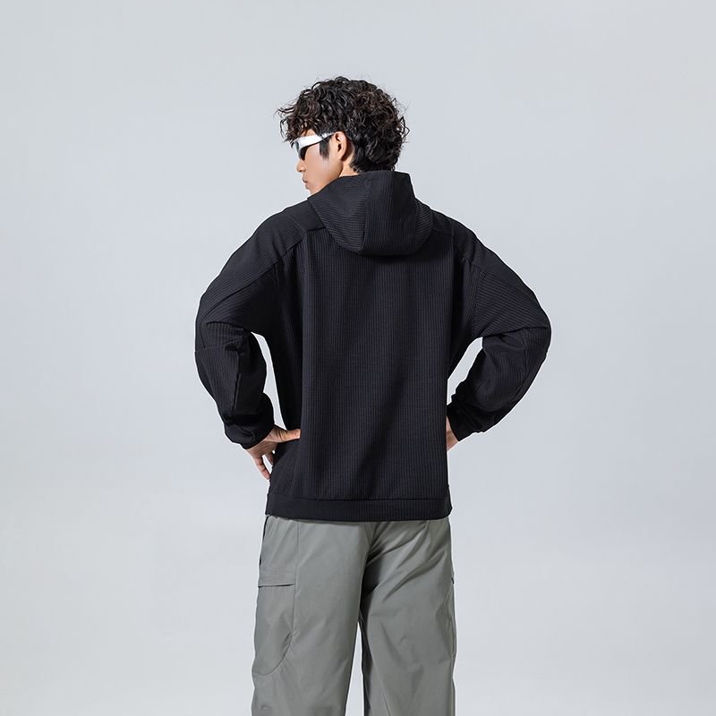 Sweat à capuche de sport d'extérieur unisexe, coupe ample et décontractée, à séchage rapide, à manches longues, pour couple