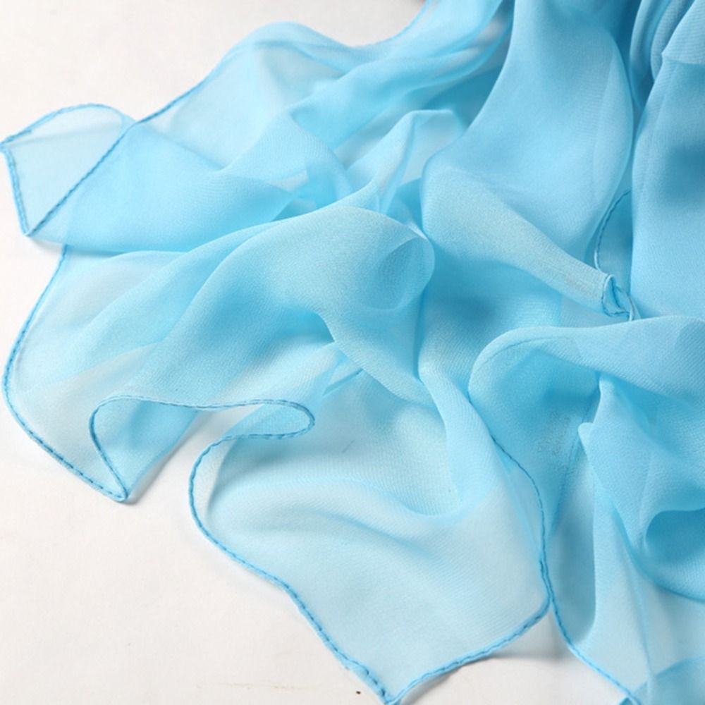 Élégant foulard en mousseline pour femme, couleur unie, châles et étoles longs et fins, doux, respirant, protection solaire pour la plage, hijab