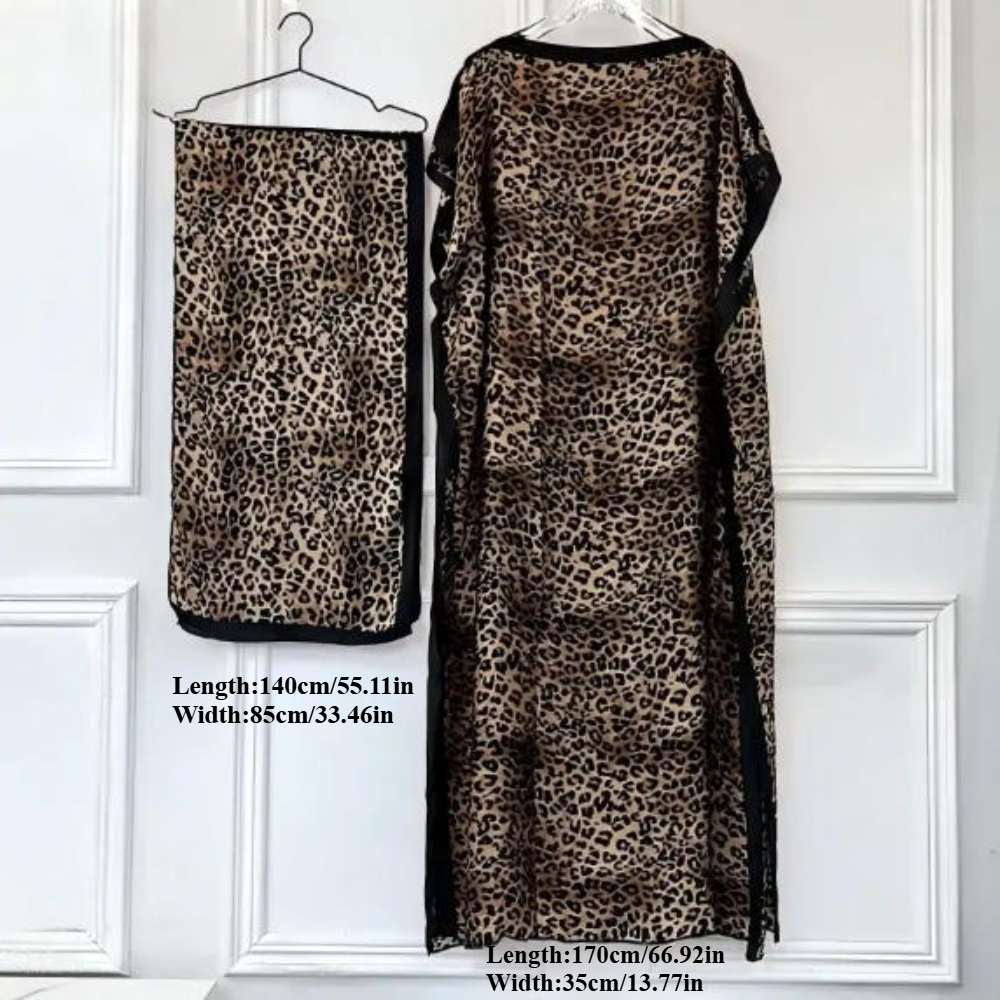 Robe longue décontractée en satin multicolore à motif floral persan pour femme, ample, idéale pour les vacances à la plage, avec foulard assorti