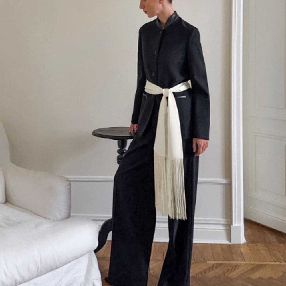 Nouvelle écharpe à franges respirante Y2K Streetwear, châle oversize doux, accessoire féminin, écharpe de taille, décoration pour jeans