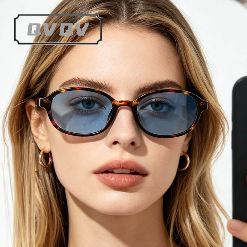 Nouvelles Lunettes de Soleil de Luxe Rouge Vin 2026 pour Femme, Monture Fine Ovale, Idéales pour les Voyages en Extérieur, Lunettes de Plage pour Homme